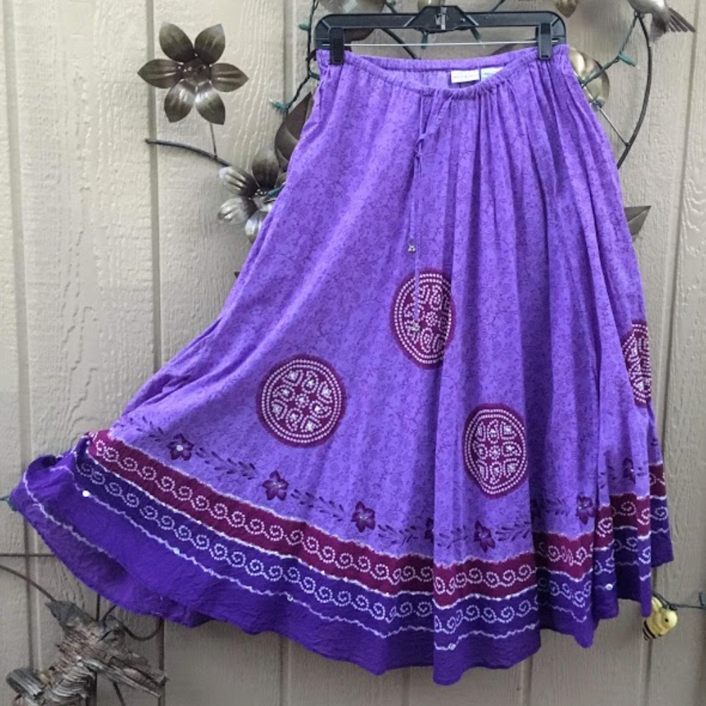 FINAL PRICE!💥Beautiful BoHo Sequined Skirt M 🎁